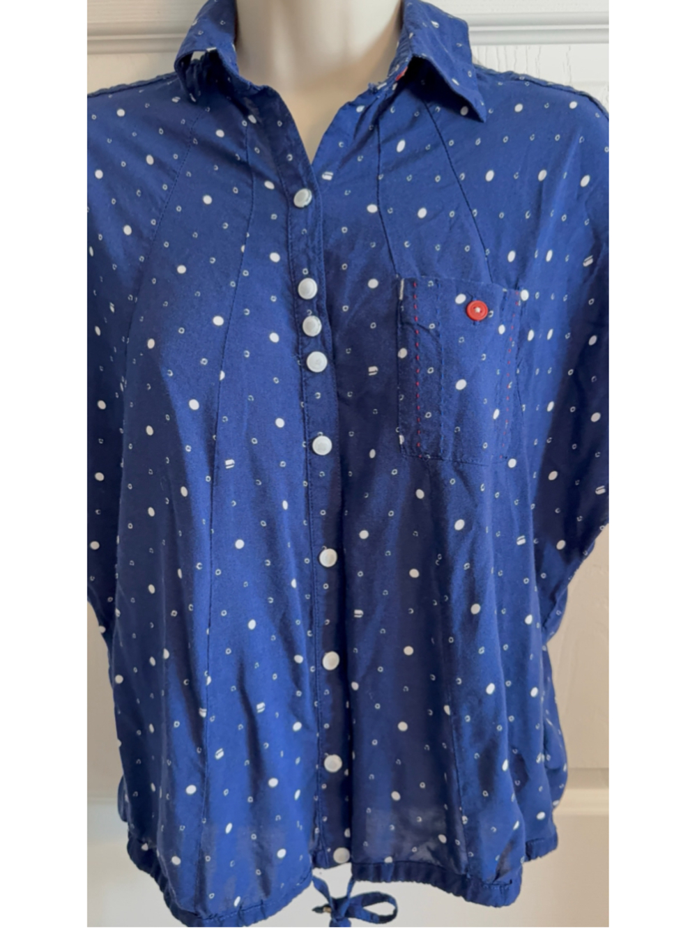 G-Star RAW Correctline Polka Dot Chambray Button Down Shirt Size Small S - Picture 3 of 11